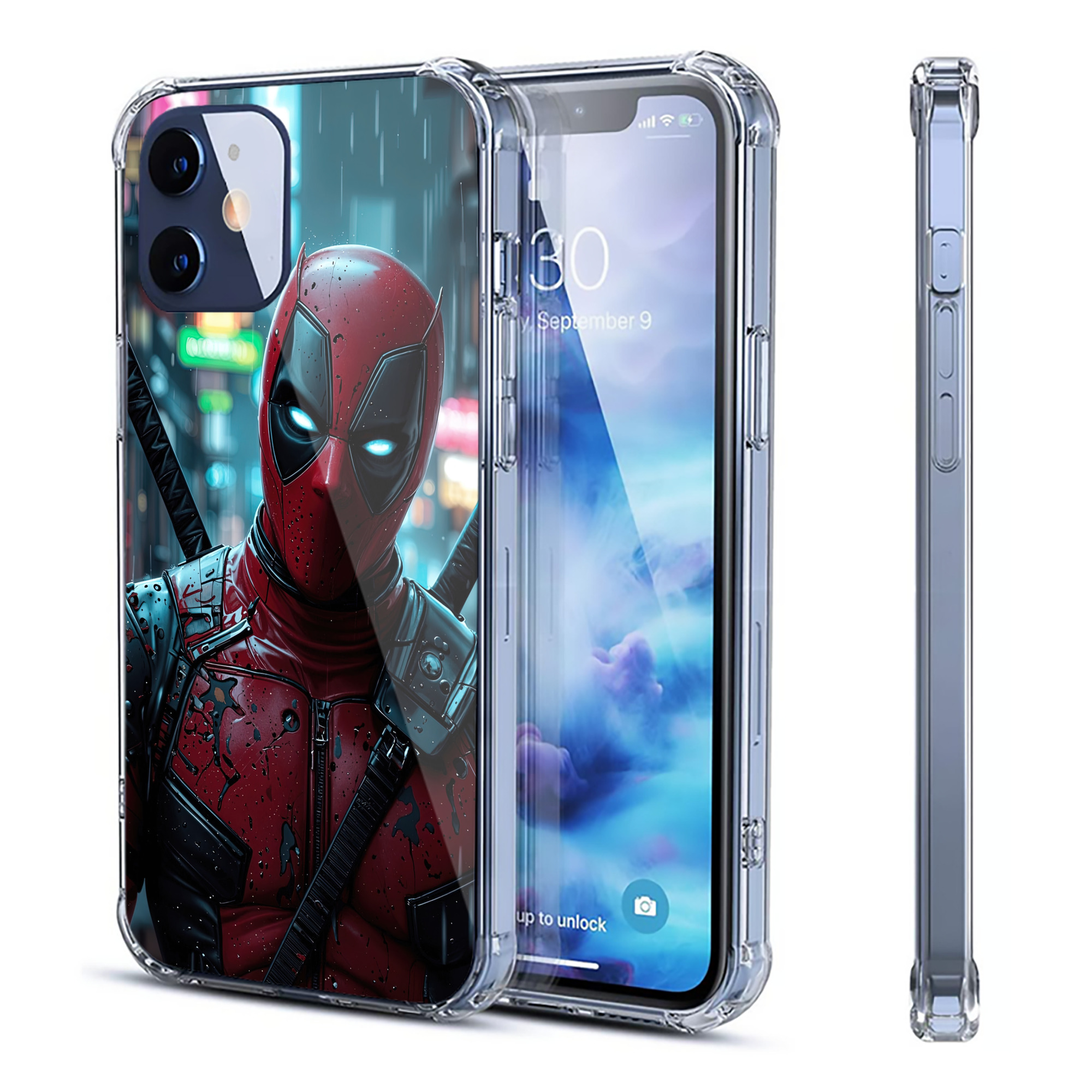 （画像用） Deadpool デッドプール 【iPhone 12シリーズ対応】透明スマホケース（クリアソフトケース）